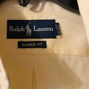 Ralph Lauren Polo, Yellow, Neck size 15, sleeve length 32/33